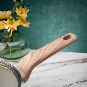 Дълбок тиган с капак Voltz Nice OV54419E28CD, 28x6.8 см, Мраморно покритие, Индукция, Кремав меланж