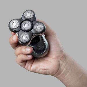 Самобръсначка за глава Remington RX7 XR1600 Ultimate Series, Автономия 60 мин, Водоустойчив, Подвижна глава, Турбо, Стоманени остриета, Индикатори, Черен/зелен