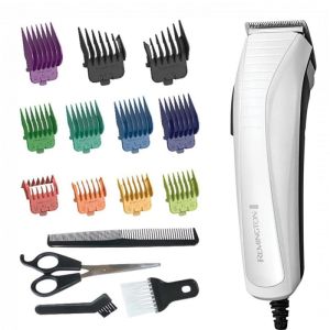 Машинка за подстригване Remington ColourCut HC5035 E51, 14 части, 0.5-25мм, Бял/сив