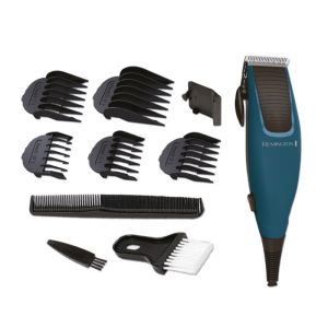 Машинка за подстригване Remington HC5020, С кабел, Аксесоари, Приставки 3-18мм, Иноксово острие, Син