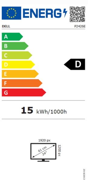 Монитор DELL Pro P P2426E, 24.1" IPS, WUXGA (1920x1200) 100Hz, 16:10, 5ms, 1500:1, 300 cd/m2, HDMI, 2xDP, USB-C, RJ-45, 3xUSB 3.2, USB-C, Dark Gray