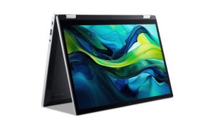 Лаптоп ACER Aspire Go Spin 14 AGSP14-31PT-3593 (NX.J3UEX.006), 14'' WUXGA (1920x1200) IPS Touch, Intel® Core™ 3 N355 (6MB, 1.9GHz up to 3.9GHz, 8 ядра), 8GB DDR5, 256GB SSD M.2, Windows 11 Home, Pure Silver