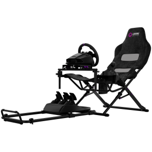 LORGAR FLEX RAF1, Sim Racing Cockpit Advanced, Foldable, 150x72x113 cm-playing, 38x72x126cm-folded, Black