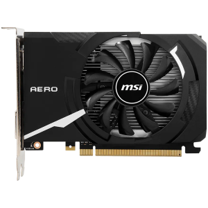 MSI Video Card Nvidia GeForce GT 1030 AERO ITX 4GHD4 OC, 4GB DDR4, 64-bit, 2100MHz Memory Speed, 1430MHz Boost, 384 CUDA Cores, 1x DVI-D, HDMI 2.1, 300W Recommended PSU, 3Y