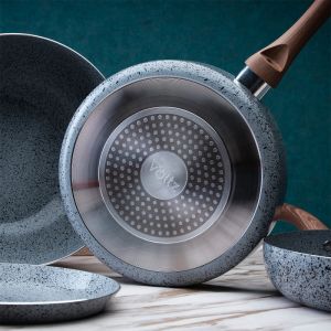 Тиган Oliver Voltz Siena OV51319J28D, 28 см, Дълбок, Мраморно покритие, Индукция, Сив