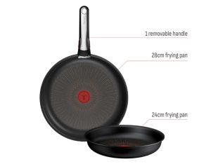 Комплект тигани и тенджери Tefal P0009553 Set 3Pcs Excellence Plus G7 Bla