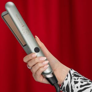 Преса за коса Remington Botanicals S5860, 150-230°C, 10 темп, BotaniCare, Advanced Ceramic, Плочи с екстрат от микробалсами, Зелен