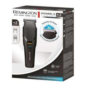 Машинка за подстригване Remington HC3000 POWER X3, 45 мин, V3 мотор, 0.5мм - 2.4 см, Самонаточващи остриета от японска стомана, Черен