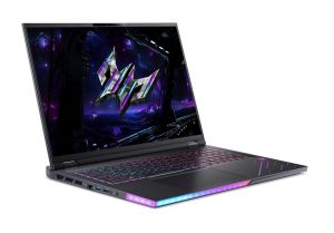 Лаптоп Acer Predator Helios 18 AI, PH18-I71-93T3, Intel Core Ultra 9 290HX Plus (up to 5.50GHz, 36MB), 18" WQXGA (2560x1600) IPS Mini LED 250Hz, 2*32GB DDR5, 2*1TB NVMe SSD, RTX 5080 16GB GDDR7, WiFi 7, RG-45, BT 5.4, MicroSD, FHD Cam, Win 11 Pro, Black