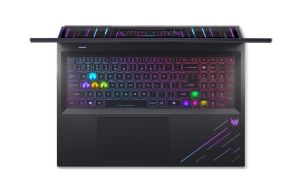 Лаптоп Acer Predator Helios 18 AI, PH18-I71-93T3, Intel Core Ultra 9 290HX Plus (up to 5.50GHz, 36MB), 18" WQXGA (2560x1600) IPS Mini LED 250Hz, 2*32GB DDR5, 2*1TB NVMe SSD, RTX 5080 16GB GDDR7, WiFi 7, RG-45, BT 5.4, MicroSD, FHD Cam, Win 11 Pro, Black