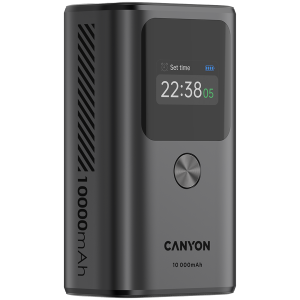 CANYON power bank OnPower 130 TFT 10000 mAh PD30W Dark Grey