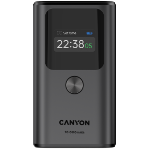 CANYON power bank OnPower 130 TFT 10000 mAh PD30W Dark Grey