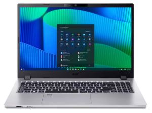 Лаптоп Acer TravelMate P2 TMP215-55-TCO-5378, Intel Core 5 120U (1.4GHz up to 5.0GHz, 12MB), 15.6" FHD (1920x1080) IPS, 16GB DDR5(2x8GB), 512GB PCIe NVMe SSD, Intel Graphics, RG-45, WiFi 6E, BT 5.3, KB Backlit, TPM 2.0, FPR, Win 11 Pro EDU, 3Y, Silver