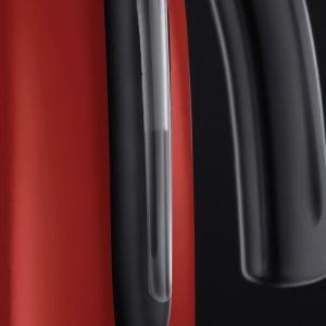 Електрическа кана Russell Hobbs Colours Plus Flame Red 20412-70, 2400W, 1.7 л, Бързо завиране, Скрит нагревател, 360° основа, Индикатор, Червен