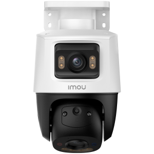 Imou Dual-Lens PoE Outdoor Smart IP PTZ Camera, 5MP+5MP, 3.6mm 76H, 0-260 Pan, 0-25 Tilt, IR up to 30m, H.265, 15 fps, 8x digital zoom, Motion detection, crossing line, Mic and Speaker, micro SD up to 512GB, 1x RJ45, PoE DC 12V, 1A