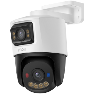 Imou Dual-Lens PoE Outdoor Smart IP PTZ Camera, 5MP+5MP, 3.6mm 76H, 0-260 Pan, 0-25 Tilt, IR up to 30m, H.265, 15 fps, 8x digital zoom, Motion detection, crossing line, Mic and Speaker, micro SD up to 512GB, 1x RJ45, PoE DC 12V, 1A