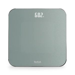 Везна Tefal PP1903V0 Classic 3 Euclyptus Metal, glass platform (31x31cm, 5mm), 180Kg / 100g, display (75x25), back light display, 3 x AAA battery included