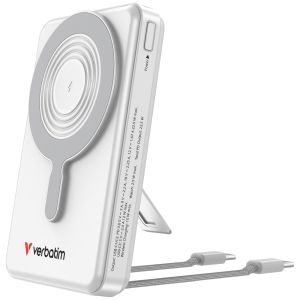 Външна батерия Verbatim Power Bank Magnetic Wireless 10.000 mAh C+C Display Silver