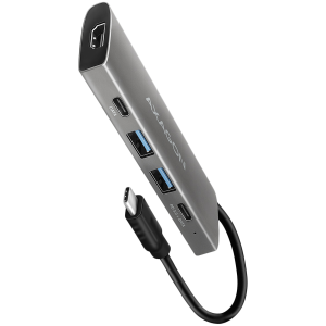 AXAGON HMC-5H USB-C 3.2 Gen 1 hub, 3x USB-A, 4K HDMI, PD 100W, 100cm USB-C cable