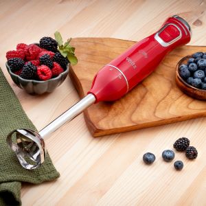 Пасатор Oliver Voltz Daisy OV51112W, 800W, Неръждаема стомана, 2 скорости, Турбо, Червен