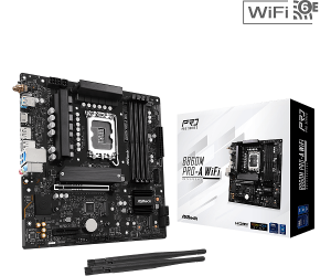 Дънна платка ASROCK B860M Pro-A WiFi (Intel 1851, 4xDDR5, 1xBlazing M.2, 2xHyper M.2, 2.5 Gigabit LAN, Wi-Fi 6E, HDMI, DP) Micro ATX