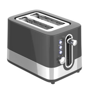 Тостер за хляб Oliver Voltz OV51440I, 800W, 6 степени, Центриране, Тавичка за трохи, Черен/инокс