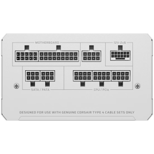 CORSAIR RM1000e White, 1000 Watt, Cybenetics Gold Certified, Fully Modular