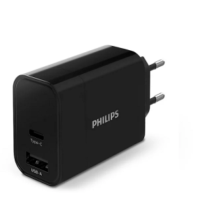 Зарядно у-во PHILIPS DLP2621/12, 30W, 1xUSB-C, 1xUSB, Black