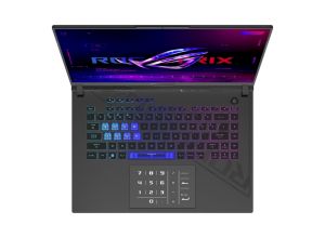 Лаптоп Asus Strix G16 G614PM-RV160,Ryzen 9 8940HX 2.4GHz (80MB Cache, up to 5.3GHz, 16 cores, 32 Threads)16.0  WUXGA 1920X1200 16:10 Bend+300nits Anti-Glare sRGB 100% Wide View,165Hz,DDR5 32GB ( 16GB DDR5-5200 SO-DIMM *2 ) ,1TB G4 , RTX 5060  8GB,Wi-Fi 6E
