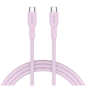 CANYON cable OnWire 60CL C-C 60W COLOR Braided 1m Pink
