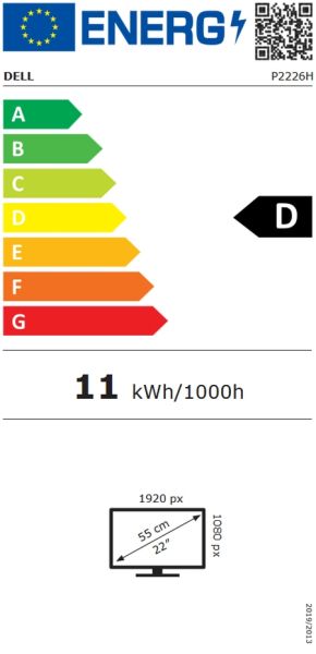Монитор DELL Pro P P2226H, 21.5" IPS, FullHD (1920x1080) 100Hz, 16:9, 5ms, 1500:1, 300 cd/m2, HDMI, Display Port, USB-C, USB Hub, Black