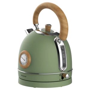 Електрическа кана-чайник Klausberg KB 9008, 2200W, 1.8 л, 360° основа, Индикатор ниво вода, Термометър, Зелен
