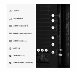 Телевизор Hisense 65"U7SE, 4K Ultra HD 3840x2160, ULED, FALD, Quantum Dot, 144Hz, IPS, HDR 10+, HLG, Dolby Vision IQ, Dolby Atmos, Smart TV, WiFi 5GHz, WiFi Direct, BT, Anyview Cast,light sensor, 4xHDMI, 2xUSB, LAN, CI+, DVB-T2/C/S2, Black