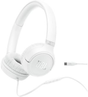 Слушалки JBL TUNE 530C WHT USB-C Wired on-ear headphones