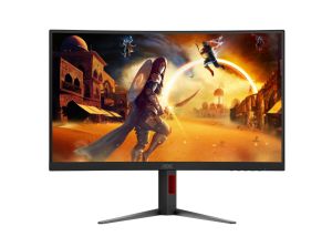 Монитор AOC C27G4Z2, 27" Curved 1500R, Fast VA, WLED, 1920x1080@260Hz (OC, Native 240Hz), 1ms GtG, 0.3ms MPRT, 300cd m/2, 3000:1, Adaptive Sync, FlickerFree, Low Blue Mode, Tilt, Height Adjust, Swivel, 2xHDMI, DP
