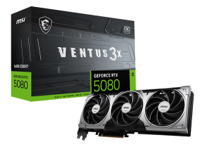 Видео карта MSI GeForce RTX 5080 16G VENTUS 3X OC, 16GB GDDR7, 256-bit, HDMI, 3xDP
