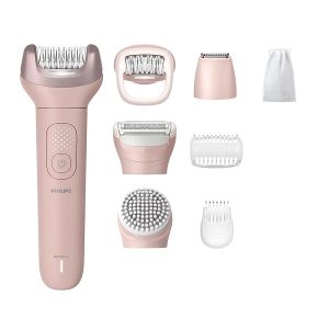 Епилатор PHILIPS BRE719/00 Series 9000, За крака, тяло и бикини зона, За използване на суха и мокра кожа, Без кабел, 2 скорости, 8 приставки, 60 минути с едно зареждане, 