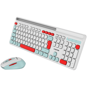 Безжичен комплект CANYON HSET-W5 (CNS-HSETW5WT), Wireless 2.4 GHz, Slim, USB, White