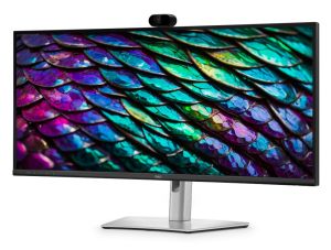 Монитор DELL Pro P P3426WEB, 34.1" IPS Curved 3800R, WQHD (3440x1440) 100Hz, 21:9, 5ms, 350 cd/m2, 1500:1, Webcam 4MP, Microphone, Speaker 2x5W, HDMI, Display Port, USB-C, RJ45, USB Hub, Black