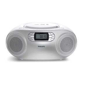 CD плейър PHILIPS TAZ2000S/10 , CD, FM радио, USB, Bluetooth® 6.0, 3W RMS, silver