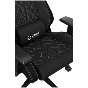 LORGAR CHA41, Ergonomic Gaming Chair Advanced, premium anti-stain fabric, Black/white