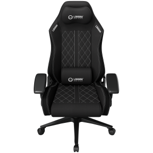 LORGAR CHA41, Ergonomic Gaming Chair Advanced, premium anti-stain fabric, Black/white