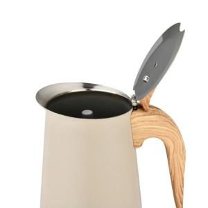 Електрическа кубинска кафеварка за еспресо Klausberg KB 7997, 600 мл, 12 чаши, Предпазен клапан, Стомана, Индукция, Бежов