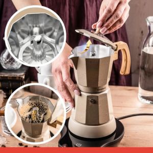 Електрическа кубинска кафеварка Klausberg KB 7999, 500W, 6 чаши, Вграден нагревател, Предпазен клапан, Бежов мрамор