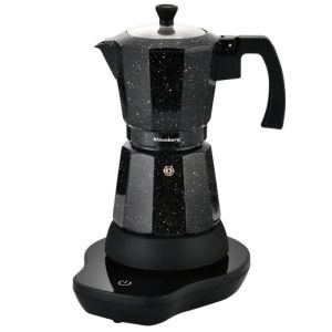 Електрическа кубинска кафеварка Klausberg KB 7998, 500W, 6 чаши, Вграден нагревател, Предпазен клапан, Черен мрамор