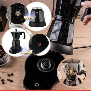 Електрическа кубинска кафеварка Klausberg KB 7998, 500W, 6 чаши, Вграден нагревател, Предпазен клапан, Черен мрамор