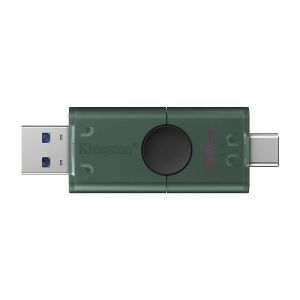 USB памет 128GB KINGSTON DataTraveler Duo G2, USB Type-A + USB Type-C 3.2 Gen 1, Black/Green - DTDEG2/128GB