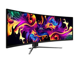 Монитор MSI MPG 491CQPX QD-OLED, 49" QD-OLED Curved 1800R, DQHD (5120x1440) 240Hz, 32:9, 0.03ms, 1000cd/m2, 1.5M:1, NVIDIA G-Sync, 2xHDMI, DP, USB Type-C, USB hub, Black