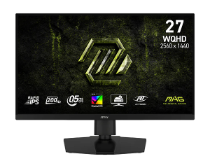 Монитор MSI MAG 274QPF E20, 27" Rapid IPS, WQHD (2560x1440) 200Hz, 16:9, 0.5ms, 300cd/m2, 1000:1, AMD FreeSync™ Premium, NVIDIA G-SYNC, 2xHDMI, DP, 1x USB Type-C, Black