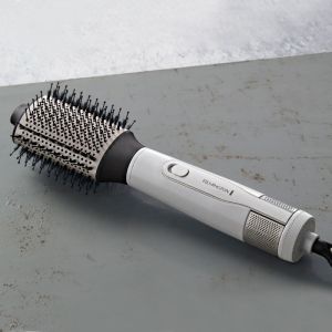 Четка за сушене и стилизиране Remington AS8901 HYDRAluxe, 1200W, Керамично покритие, Йонизация, Студена струя, 2 скорости, 3 темп, Бял